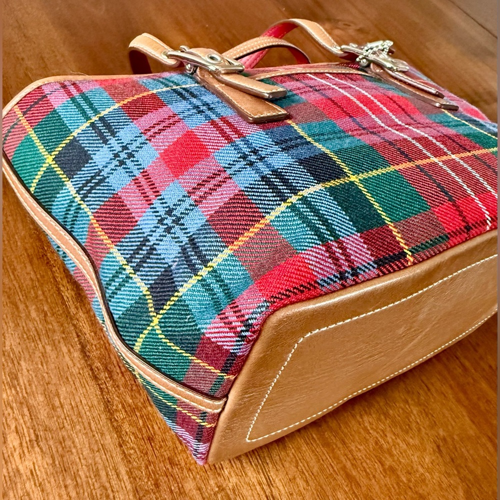 Vintage Coach Wool Tartan Plaid Mini Tote Bag  Y2K 2003 - Picture 9 of 15
